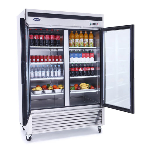 Atosa - MCF8707 Bottom Mount Two Glass Door Merchandising Refrigerator