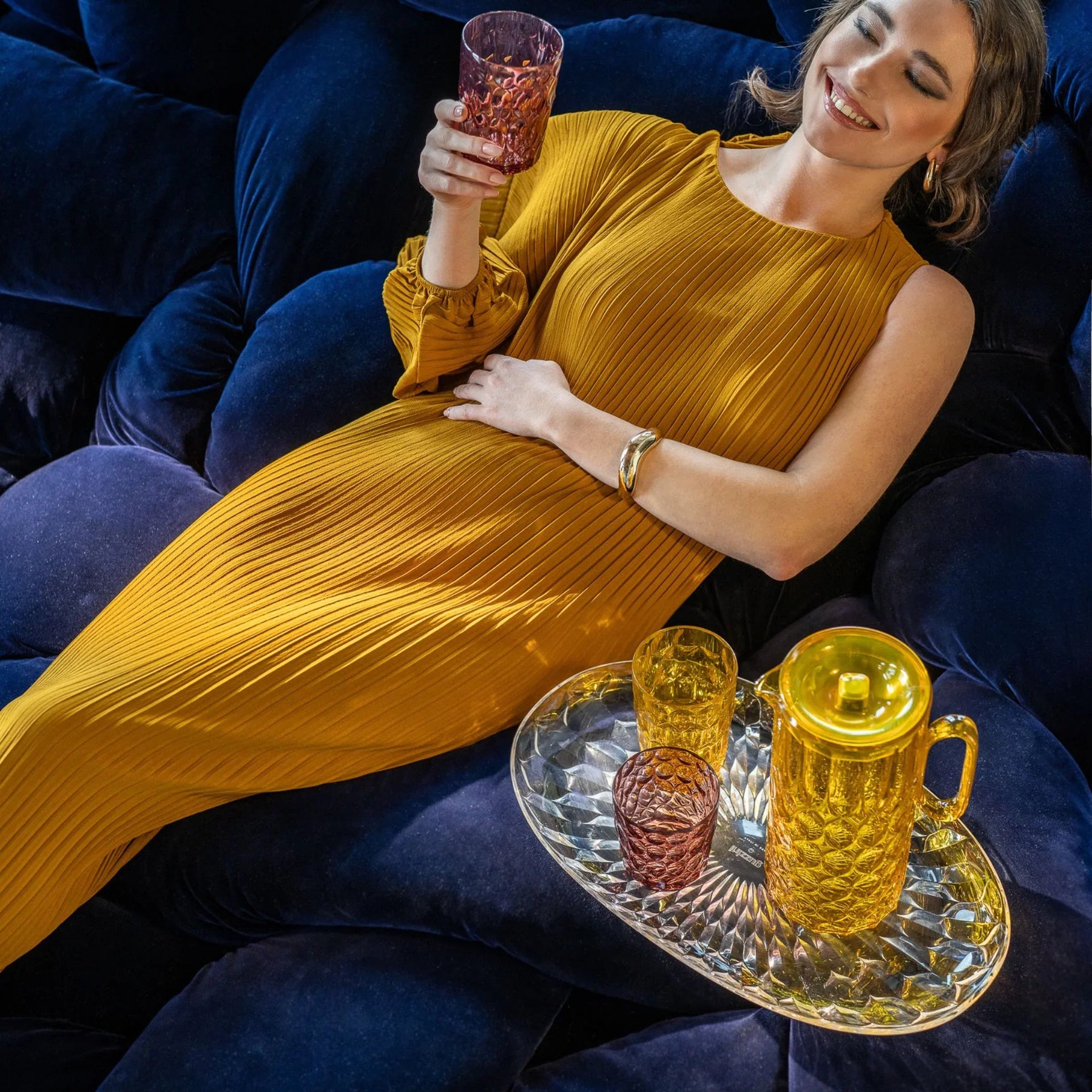 Designing Everyday Elegance: Guzzini Vanity, Blues, and Flower & Lemon