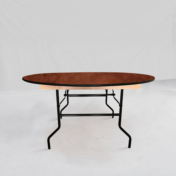 60” Round Wood Folding Banquet Table (BTW-60-WN)