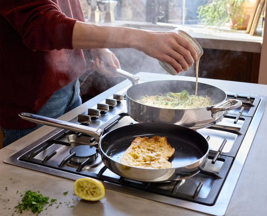 Space Steel Folding Handle Non-Stick 2-piece Frying Pan Set 1000019SS