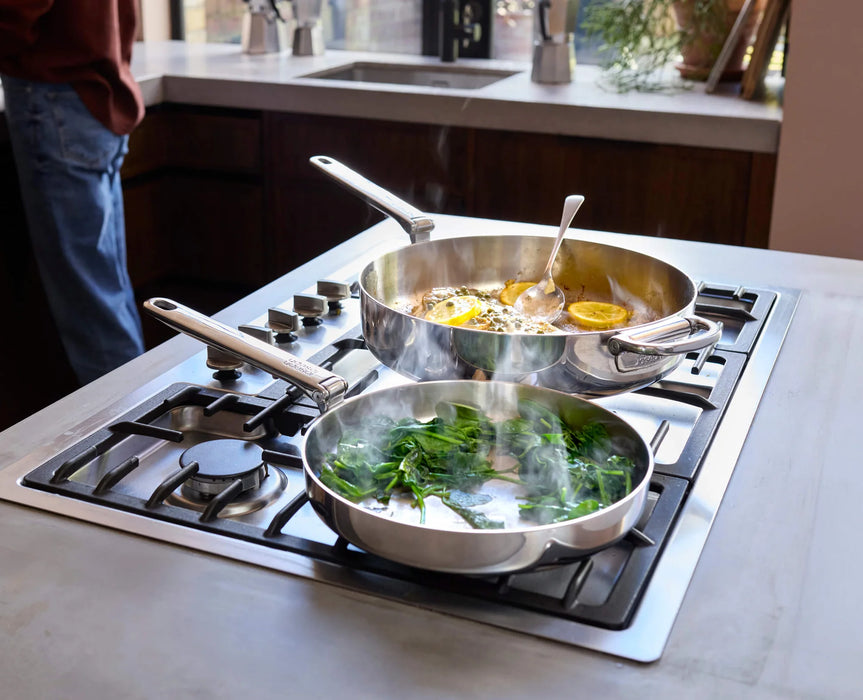 Poêle à frire antiadhésive en céramique avec poignée pliable Space 9,5" Bleu