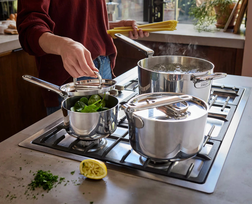 Space Steel Folding Handle 6-Piece Saucepan Set 1000031SS