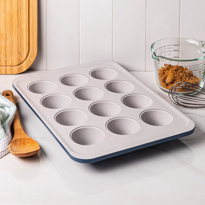 OXO Non-Stick Pro Ceramic Coated Muffin Pan (Blue/Grey) 11415000G