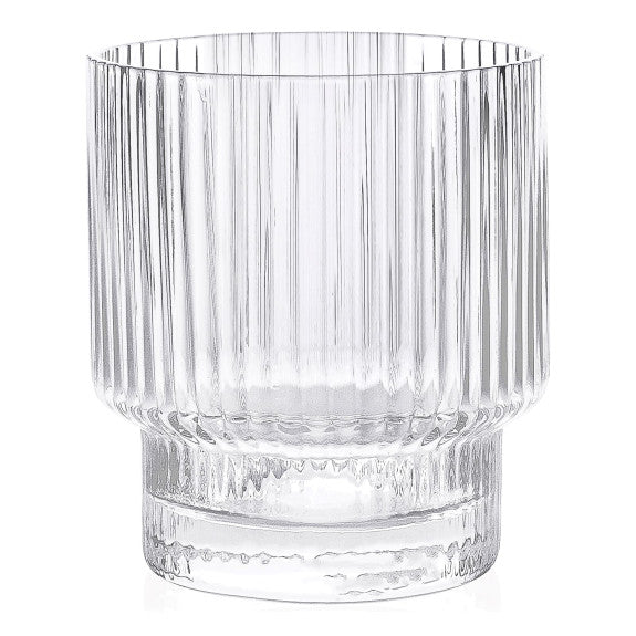 Ribbed Old Fashion Glass 340ml, Set of 4