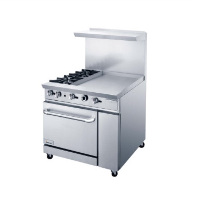 36" Restaurant Gas Range with 6 open burners