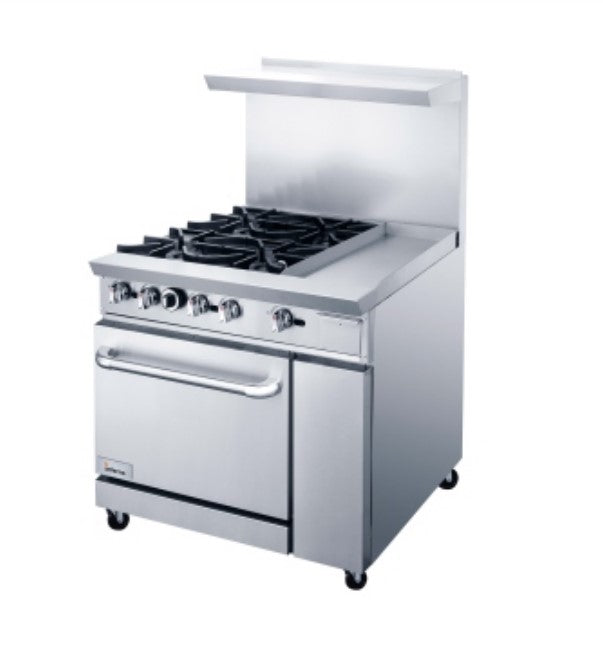 36" Restaurant Gas Range with 6 open burners