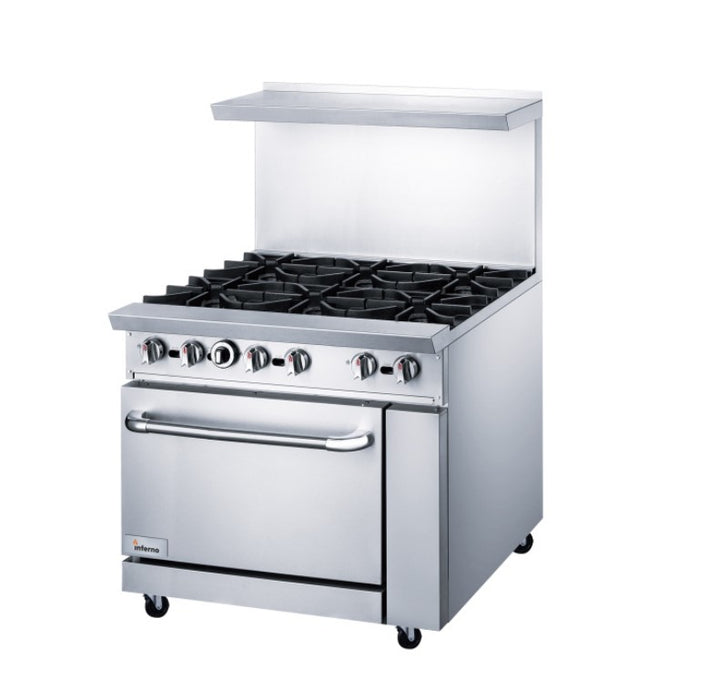 36" Restaurant Gas Range with 6 open burners