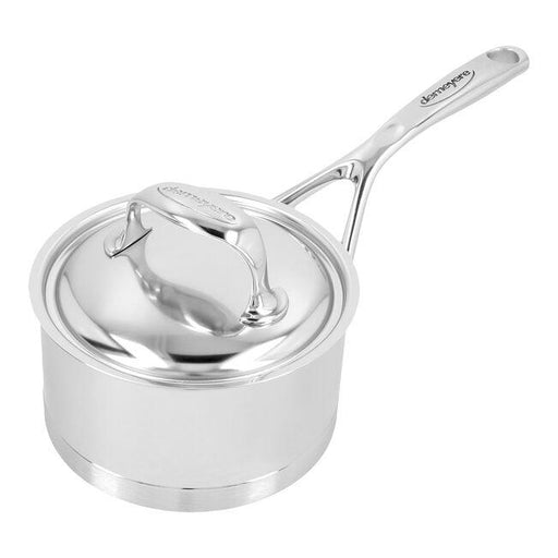 1 l 18/10 Stainless Steel round Sauce pan with lid, silver - Kitchen Equipped