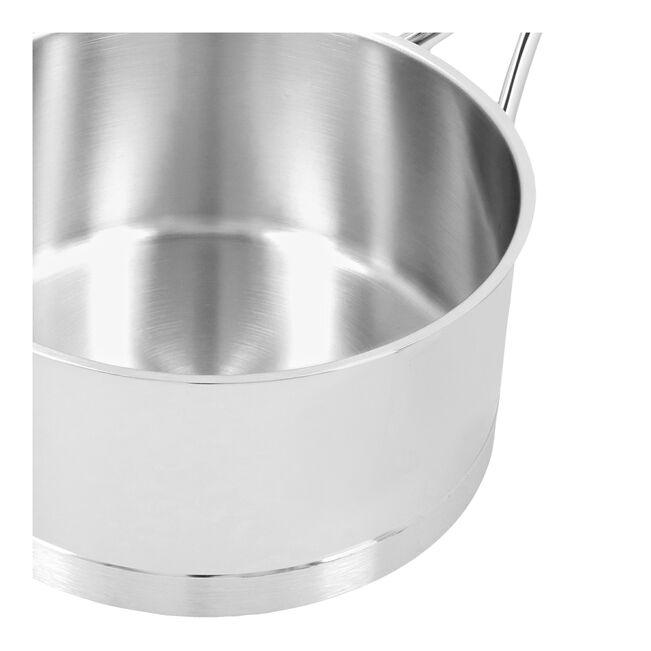 2.2 l 18/10 Stainless Steel round Sauce pan with lid, silver - Kitchen Equipped