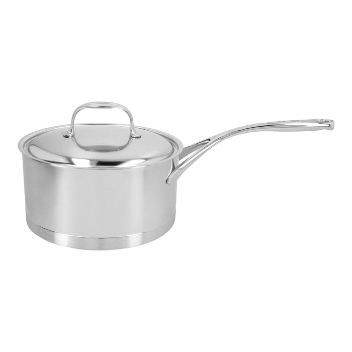 3 l 18/10 Stainless Steel round Sauce pan with lid, silver - Kitchen Equipped