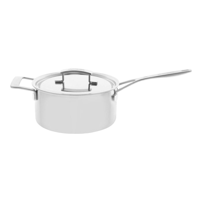 4 l 18/10 Stainless Steel round Sauce pan with lid, silver - Kitchen Equipped