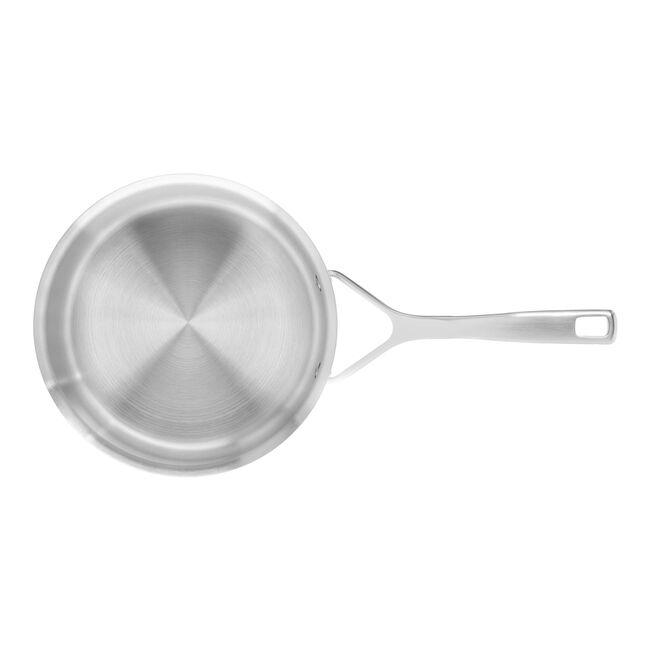 2.8 l 18/10 Stainless Steel round sauce pan with lid 3QT, silver - Kitchen Equipped