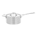 3.8 l 18/10 Stainless Steel round sauce pan with lid 4QT, silver - Kitchen Equipped