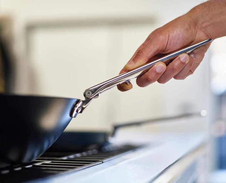 Space Folding Handle Ceramic Non-stick 12.5" Blue Wok & Lid 1000035SS