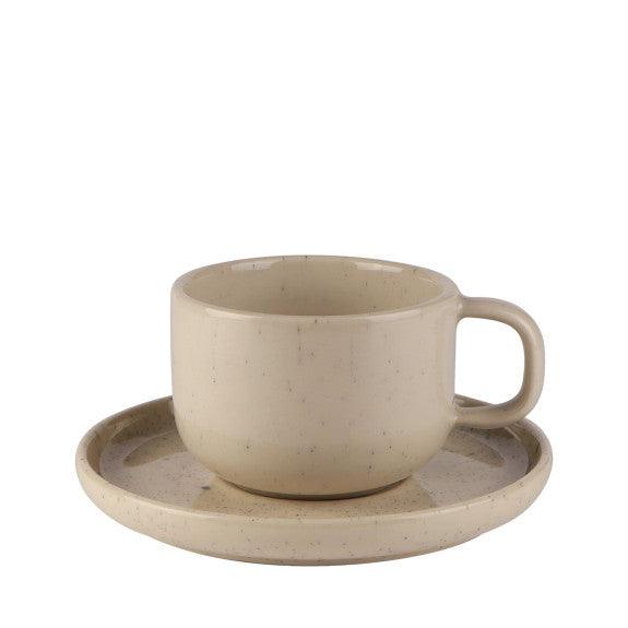 Uno Speckle Tea Cup & Saucer 225 ml / 7.6 oz - Kitchen Equipped