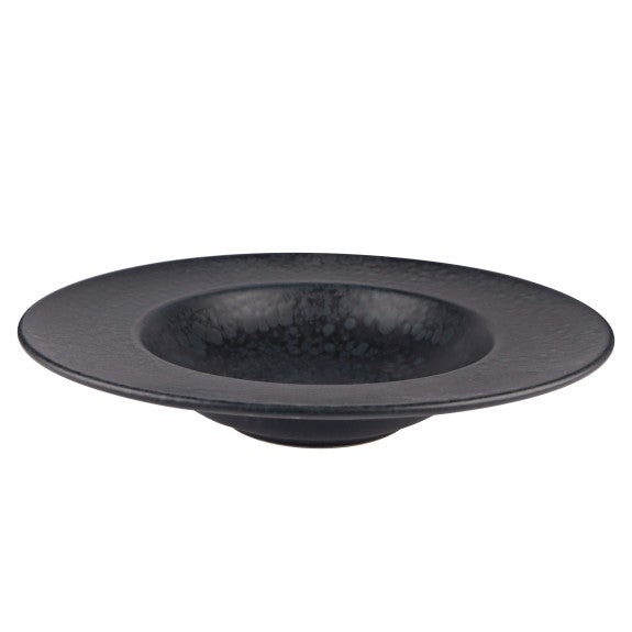 Mesa Ceramics Black Hammered Pasta Plate 22 cm