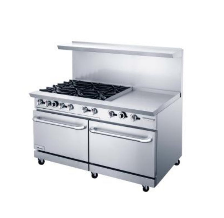 60" Restaurant Gas Range with 10 open burners