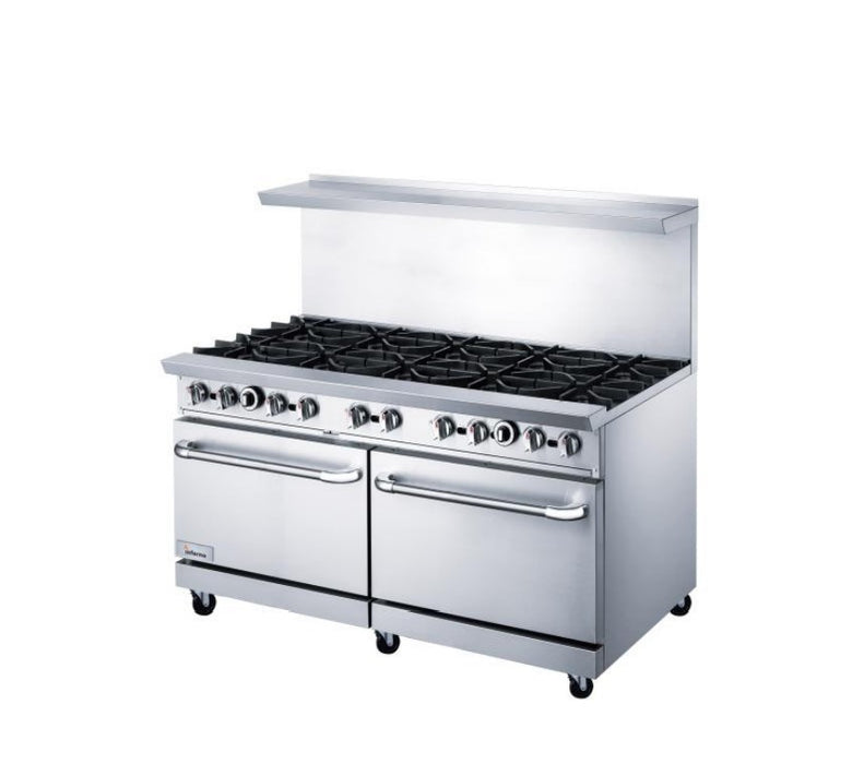 60" Restaurant Gas Range with 10 open burners