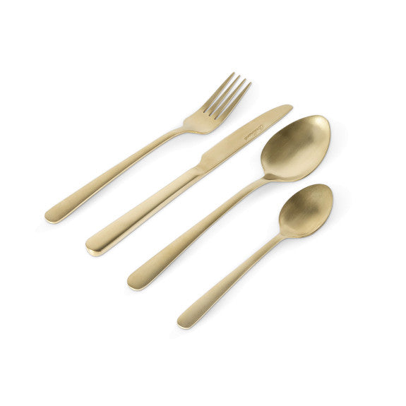 Olso Champagne 18/0 SS Set 16 pc (4 people) - Kitchen Equipped