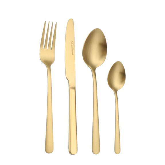 Oslo Gold 18/0 SS Set 16 pc (4 people)