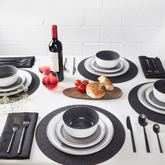 Classic Black Mat 18 / 10 SS Set 20 pc (4 people) - Kitchen Equipped