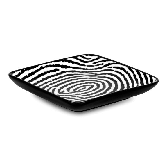 Zebra Square Plate 12x12cm / 4.7"x4.7"