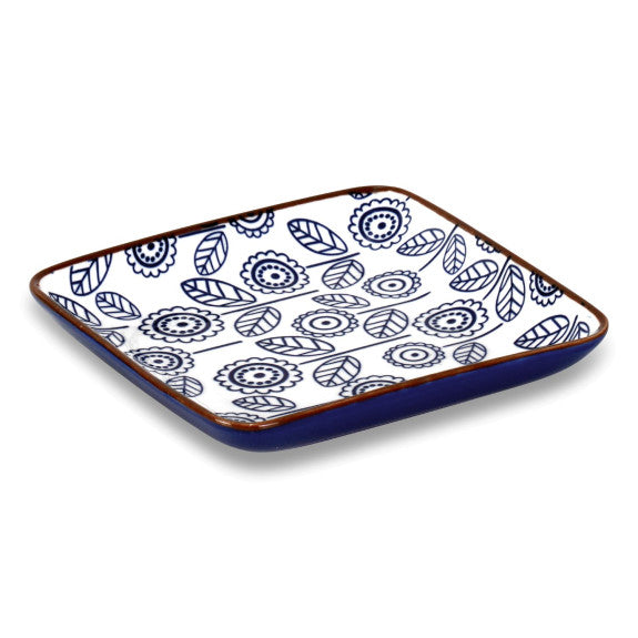 Indigo Blue Square Plate 12 cm / 4.7"