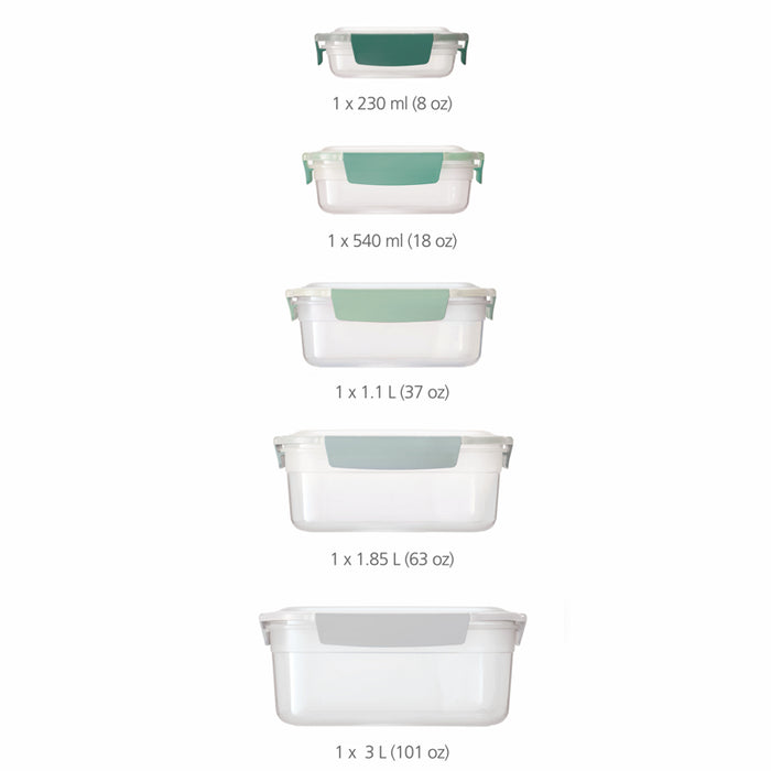 Joseph Joseph Nest™ Lock 10-piece Green Food Container Set, Editions 7081127SA