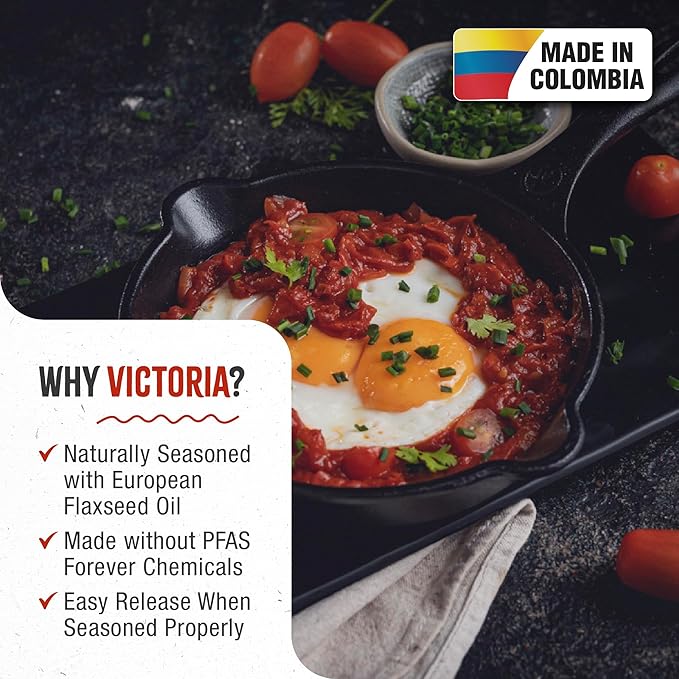 Victoria SKL-206 Skillet 6.5" Cast Iron 16.5 cm
