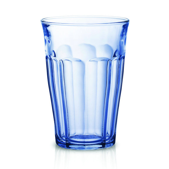 Duralex Picardie Marine Blue Glass Tumblers 360ml, Set of 4 - Kitchen Equipped