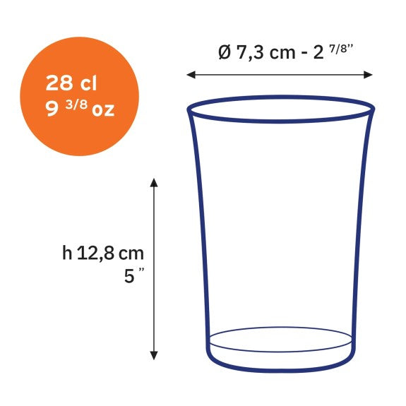 Duralex Lys Amber Tumbler 280 ml, Set of 6 / 9121.009.28