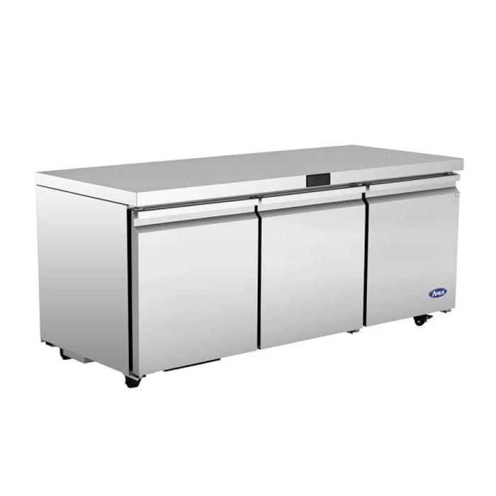 Atosa AUR72SD 73" 3-Door Undercounter Refrigerator - 18.2 Cu. Ft.