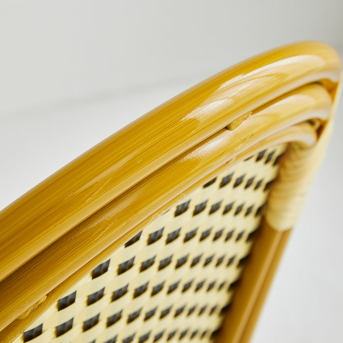 Restaurant patio chairs ( BB-140-GOL-YEL-BLA ) ( BB-141-BRO-BLA-WHI )