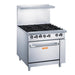 Brika BGR-6B 36″ Natural Gas Range With 6 Open Burner - Kitchen Equipped