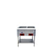 Atosa CSTEA-2C Open Well Electric Steam Table with 2-Pan, Undershelf and Cutting Board - 120 V - Kitchen Equipped