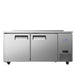 Atosa MGF67GR 67" Side Mount Solid 2 Door Worktop Refrigerator - 18.5 Cu.Ft. - Kitchen Equipped