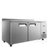 Atosa MGF67GR 67" Side Mount Solid 2 Door Worktop Refrigerator - 18.5 Cu.Ft. - Kitchen Equipped