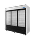 Atosa MCF8729GR 87" Bottom Mount 3 Glass Door Refrigerated Merchandiser - 64.4 Cu.Ft. - Kitchen Equipped