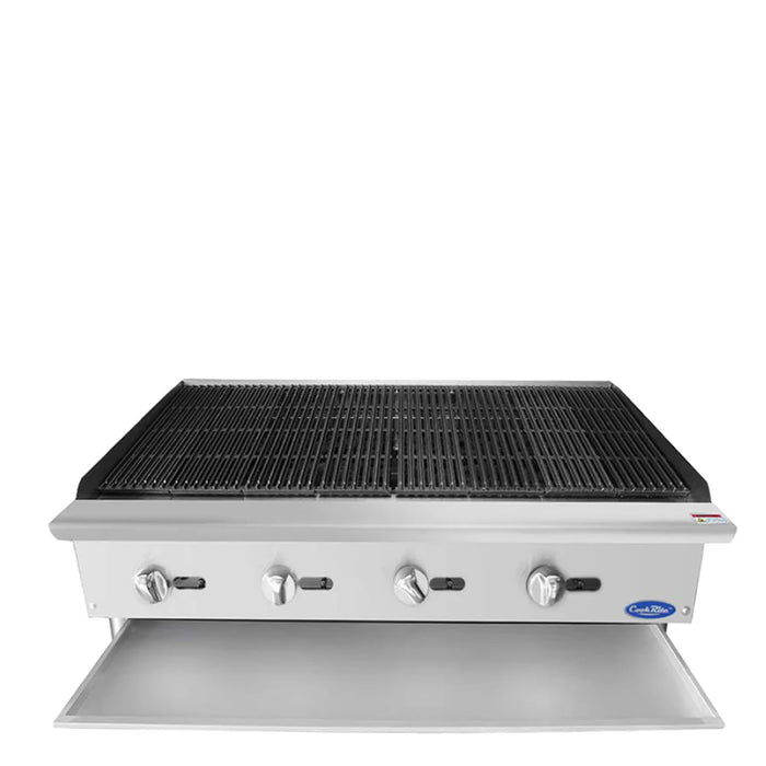 Atosa ATCB-48 48" Countertop Radiant Natural Gas Charbroiler - 140,000 BTU
