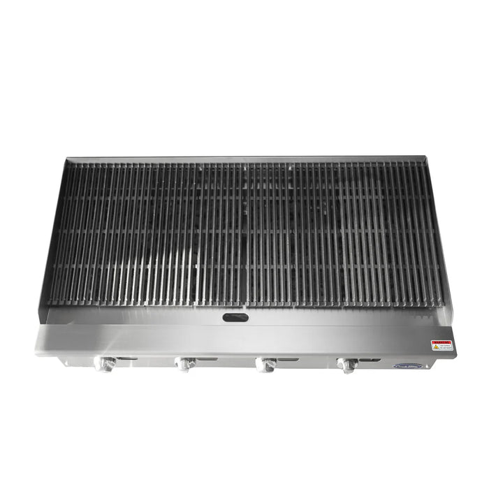 Atosa ATCB-48 48" Countertop Radiant Natural Gas Charbroiler - 140,000 BTU