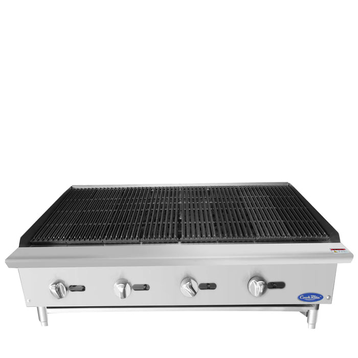 Atosa ATCB-48 48" Countertop Radiant Natural Gas Charbroiler - 140,000 BTU