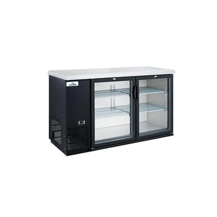 Glacier GBB-49G 49" Glass Two Door Back Bar Cooler - Kitchen Equipped