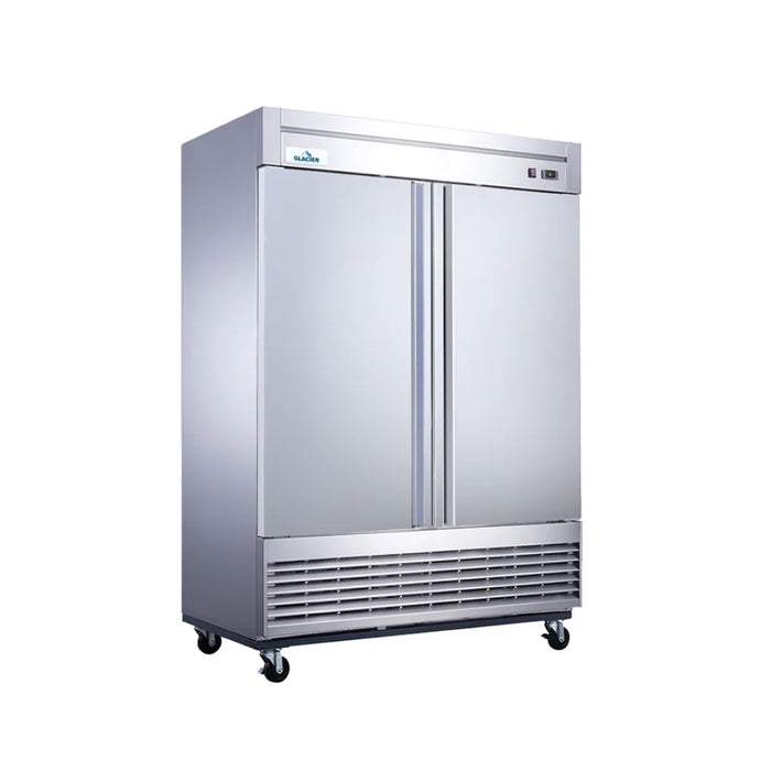 Glacier GF-2 55" Bottom Mount Solid 2-Door Reach-In Freezer