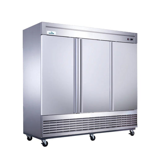 Glacier GF-3 82" Bottom Mount Solid 3-Door Reach-In Freezer - Kitchen Equipped