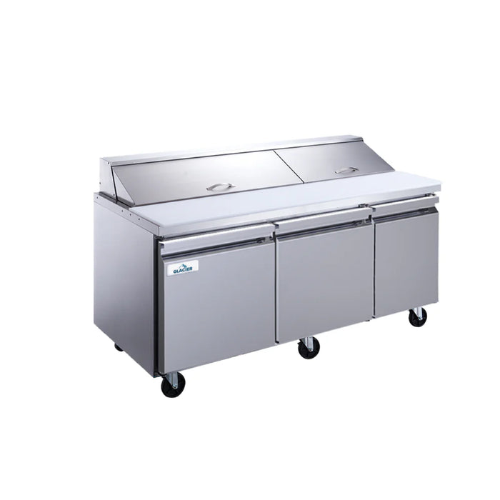 Glacier GST-72-18 72" 3-Door Salad/Sandwich Prep Table