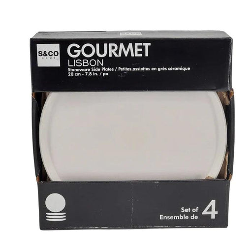 Gourmet ST/4 Stoneware Side Plates 20CM Lisbon white - Kitchen Equipped