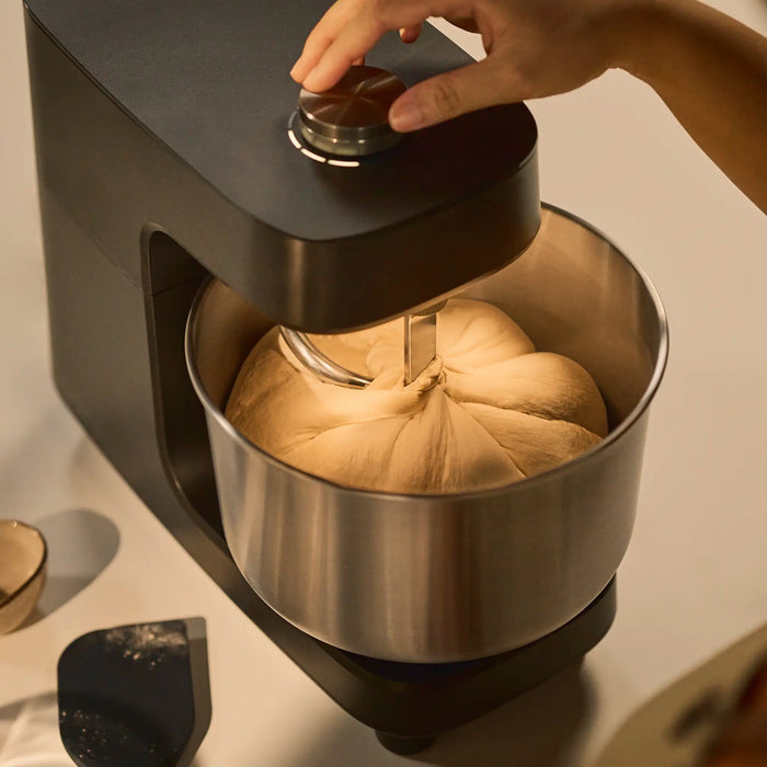 Ooni Halo Core Spiral Mixer mixing dough close-up