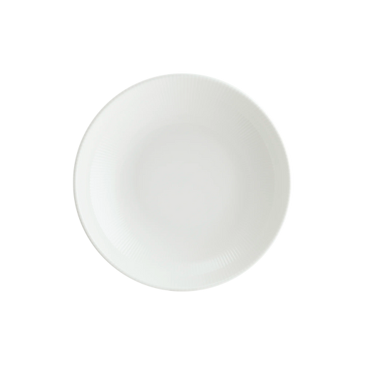 Bonna Iris White 9.75" Gourmet Round Porcelain Bloom Deep Plate