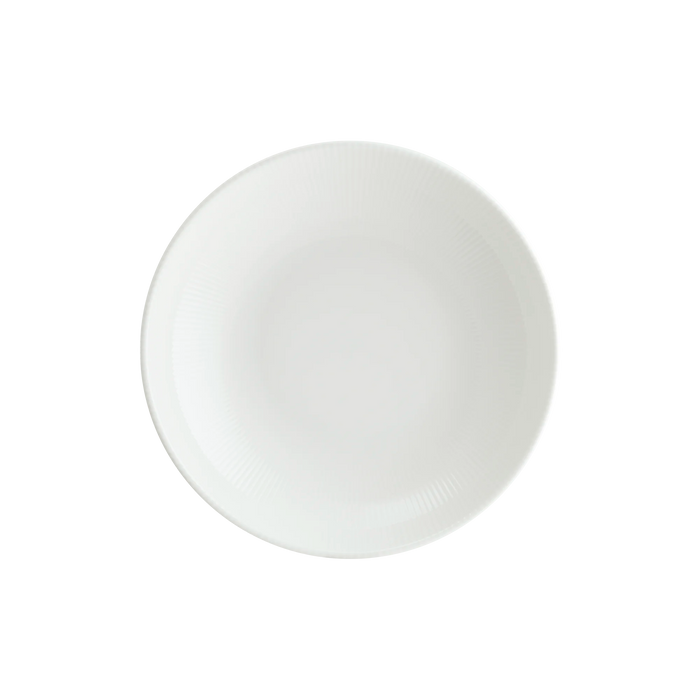 Bonna Iris White 9.75" Gourmet Round Porcelain Bloom Deep Plate