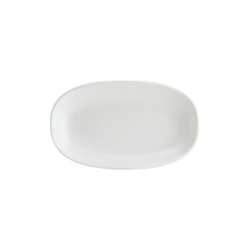 Bonna Iris White 13.5" x 7.5" Gourmet Oval Porcelain Plate